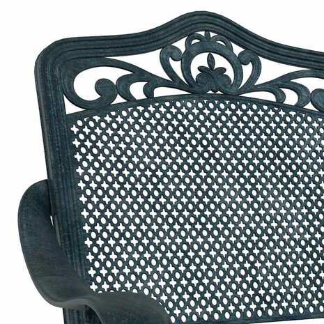 Tuinstoel 2 pcs Groen 55 x 56.5 x 91cm Aluminium