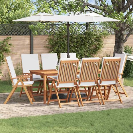 Tuinstoel 8 pcs Bruin 57 x 71.5 x 104cm Massief teakhout