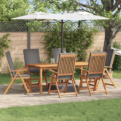 Tuinstoel 6 pcs Bruin 57 x 71.5 x 104cm Massief teakhout
