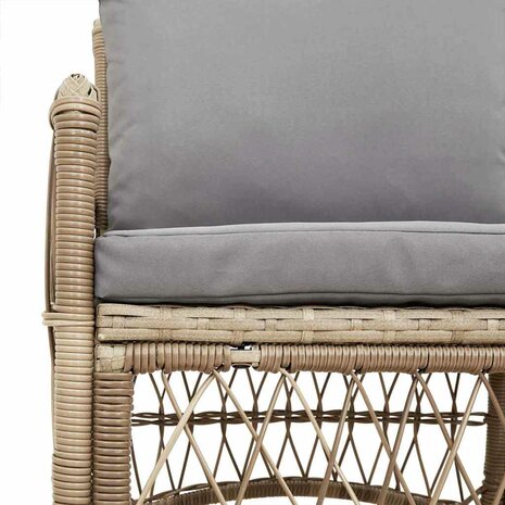 Tuinstoel Beige 60 x 70 x 78cm poly rattan