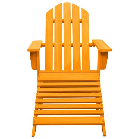 Tuinstoel Adirondack met voetenbank massief vurenhout oranje