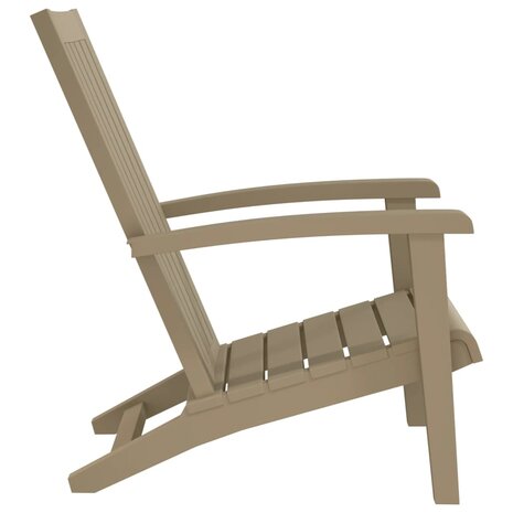 Tuinstoel Adirondack polypropeen lichtbruin