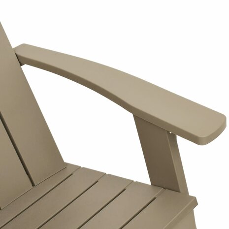 Tuinstoel Adirondack 75x88,5x89,5 cm polypropeen lichtbruin