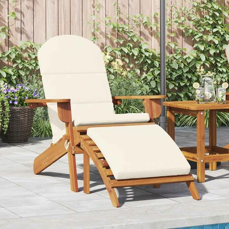 Tuinstoel Adirondack met voetensteun massief acaciahout