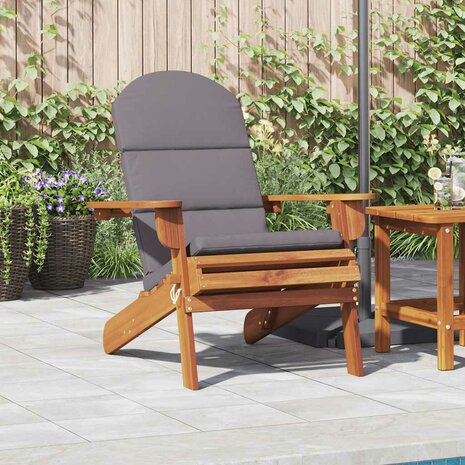 Tuinstoel Adirondack met kussens massief acaciahout