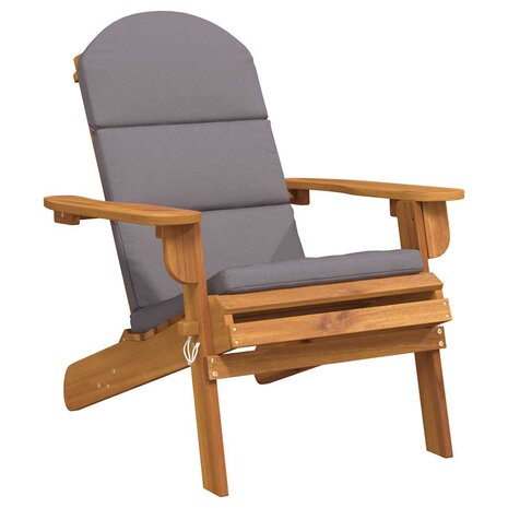Tuinstoel Adirondack met kussens massief acaciahout