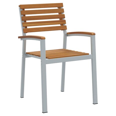 Tuinstoel 6 pcs Bruin 56 x 57 x 87cm Massief acaciahout