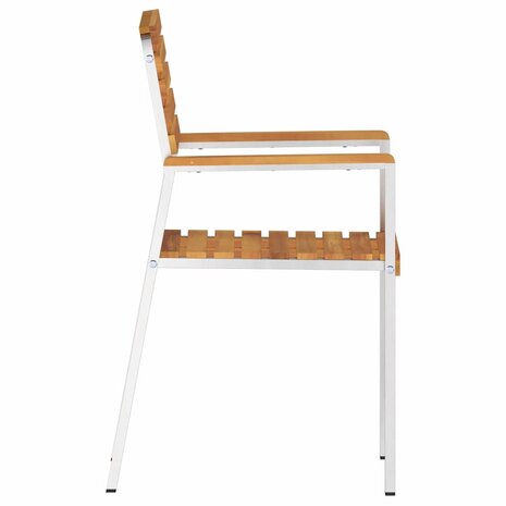 Tuinstoel 4 pcs Bruin 56 x 54.5 x 87cm Massief acaciahout