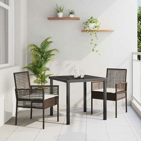 Tuinstoel 2 pcs Bruin 53 x 60 x 85cm poly rattan