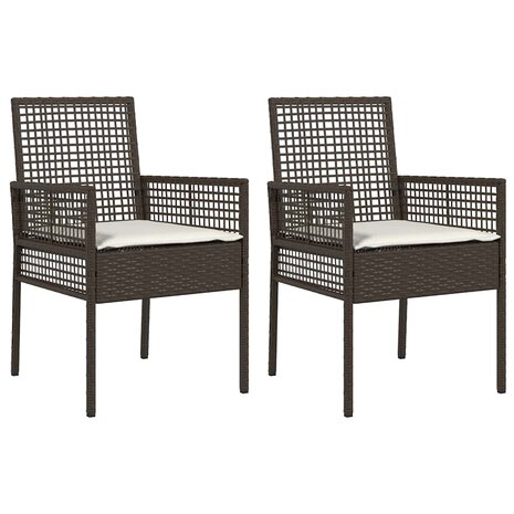 Tuinstoel 2 pcs Bruin 53 x 60 x 85cm poly rattan