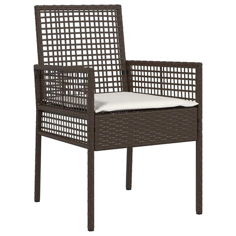 Tuinstoel 2 pcs Bruin 53 x 60 x 85cm poly rattan