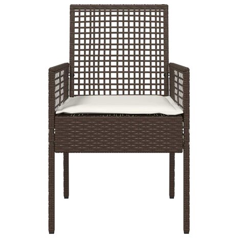 Tuinstoel 2 pcs Bruin 53 x 60 x 85cm poly rattan