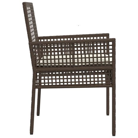Tuinstoel 2 pcs Bruin 53 x 60 x 85cm poly rattan