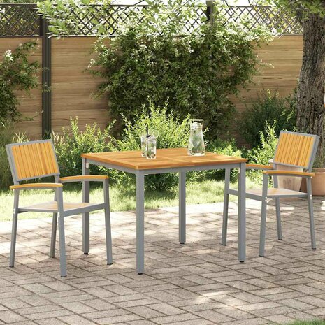 Tuinstoel 2 pcs Bruin 56 x 57 x 87cm Massief acaciahout