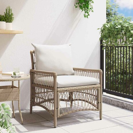 Tuinstoel Beige 60 x 70 x 78cm poly rattan