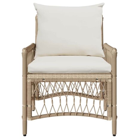 Tuinstoel Beige 60 x 70 x 78cm poly rattan