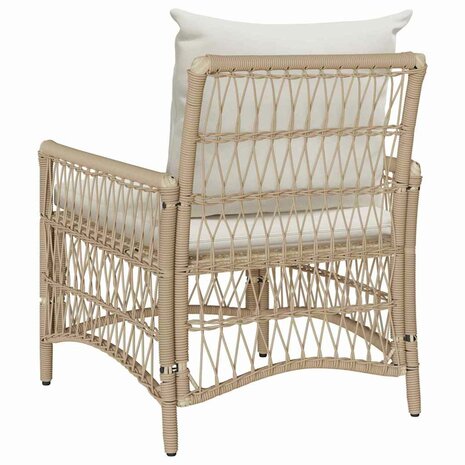 Tuinstoel Beige 60 x 70 x 78cm poly rattan