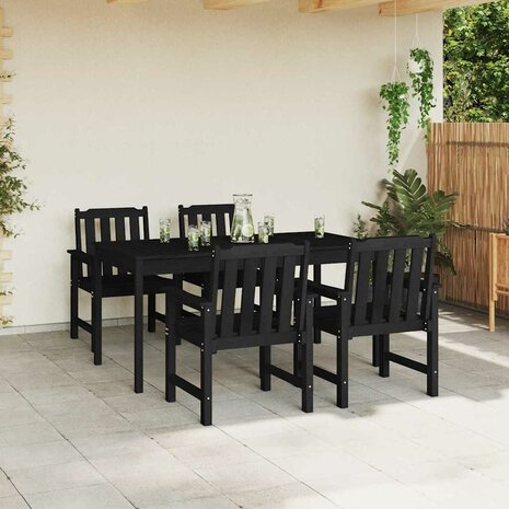 Tuinstoel 4 pcs Zwart 65.5 x 55.5 x 88cm Kunststof