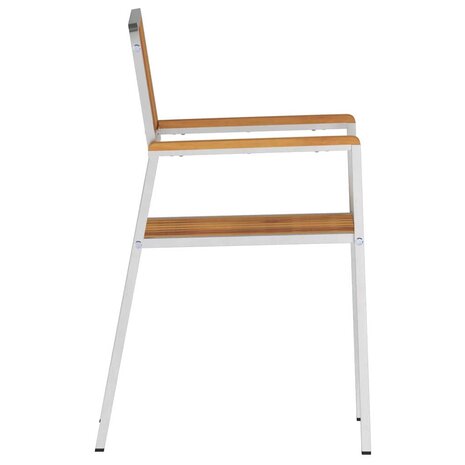 Tuinstoel 6 pcs Bruin 56 x 54.5 x 87cm Massief acaciahout