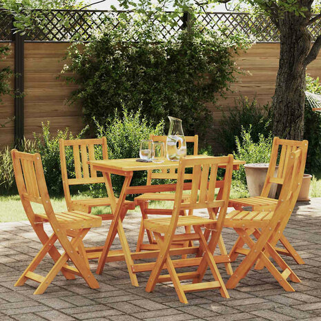 Tuinstoel 6 pcs Bruin 36 x 46 x 86cm Massief acaciahout