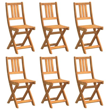 Tuinstoel 6 pcs Bruin 36 x 46 x 86cm Massief acaciahout