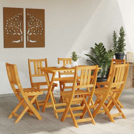 Tuinstoel 6 pcs Bruin 36 x 46 x 86cm Massief acaciahout