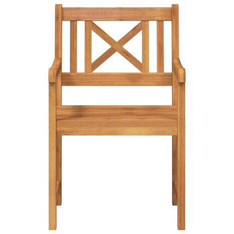Tuinstoel 8 pcs Bruin 56 x 56 x 90 cm Massief acaciahout