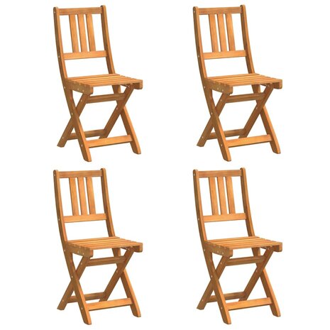 Tuinstoel 4 pcs Bruin 36 x 46 x 86cm Massief acaciahout