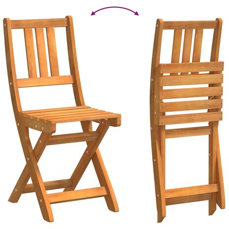Tuinstoel 4 pcs Bruin 36 x 46 x 86cm Massief acaciahout