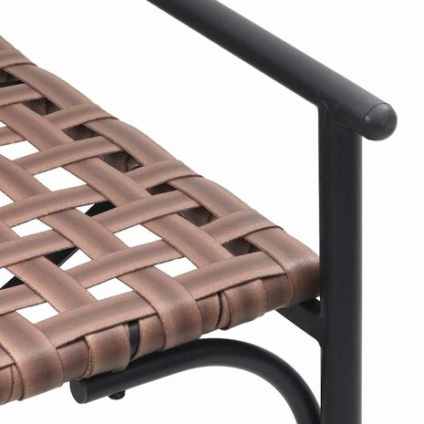 Tuinstoel Zwart 113 x 79 x 75cm poly rattan