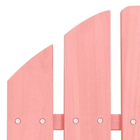 Tuinstoel Adirondack met voetenbank massief vurenhout roze
