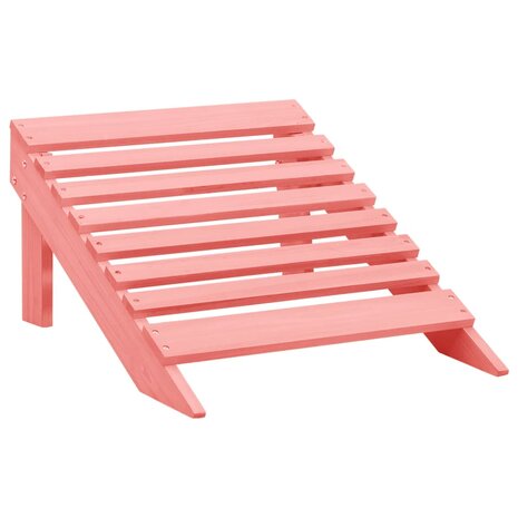 Tuinstoel Adirondack met voetenbank massief vurenhout roze