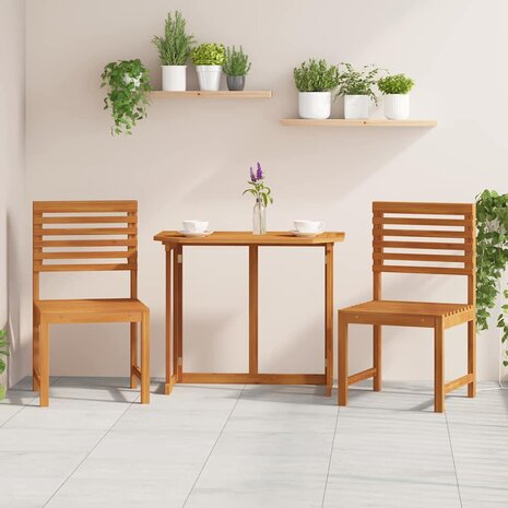 Tuinstoel 2 pcs Bruin 50 x 50 x 91cm Massief acaciahout