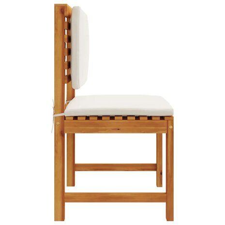 Armloze Tuinstoel 2 pcs Bruin 50 x 50 x 91cm Massief acaciahout
