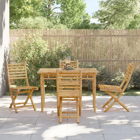 Tuinstoelen 4 st inklapbaar 43x54x88 bamboe