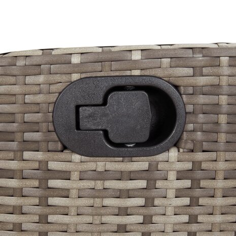 Tuinstoelen 2 st verstelbaar met voetensteun poly rattan grijs