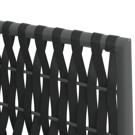 Tuinstoelen 6 st met kussens 54x61x83 cm poly rattan zwart
