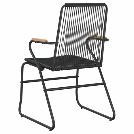 Tuinstoelen 4 st 58x59x85,5 cm PVC-rattan zwart