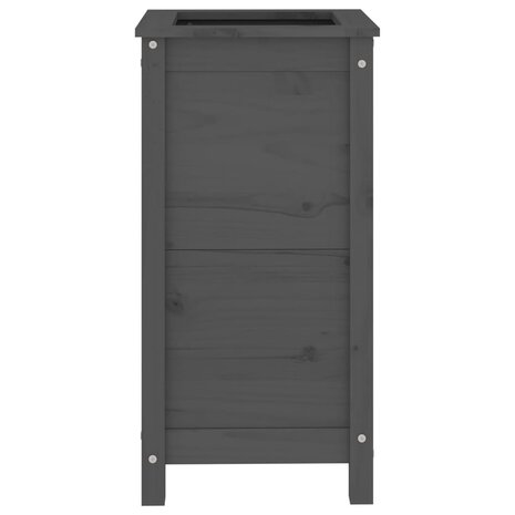 Plantenbak 40x40x78 cm massief grenenhout grijs