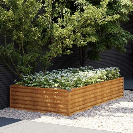 Plantenbak verhoogd 195x100x36 cm cortenstaal
