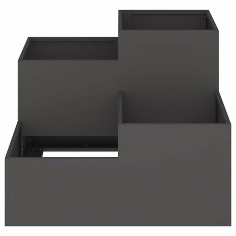 Tuin Bloempot Zwart 80 x 80 x 60 cm Staal