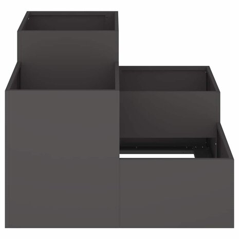 Tuin Bloempot Zwart 80 x 80 x 60 cm Staal