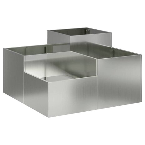 Tuin Bloempot Zilver 100 x 100 x 48 cm Gegalvaniseerd staal