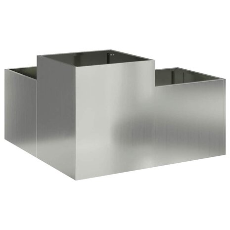 Tuin Bloempot Zilver 100 x 100 x 48 cm Gegalvaniseerd staal
