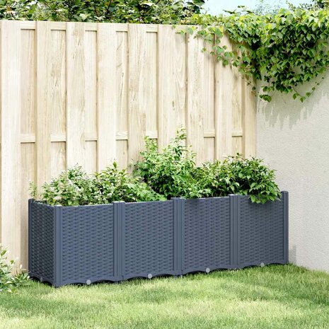Plantenbak 160x40x53 cm polypropeen blauwgrijs