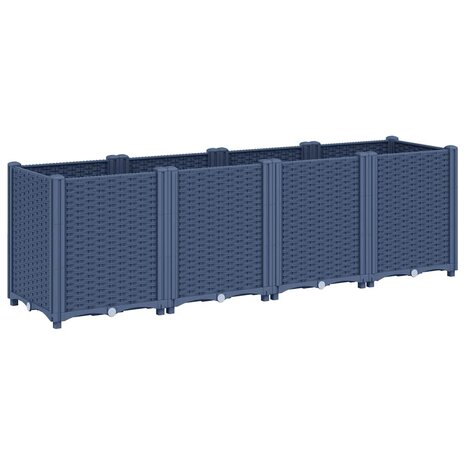 Plantenbak 160x40x53 cm polypropeen blauwgrijs