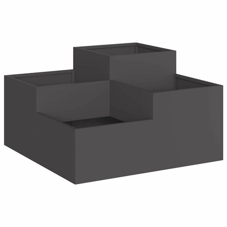 Tuin Bloempot Zwart 80 x 80 x 48 cm Staal