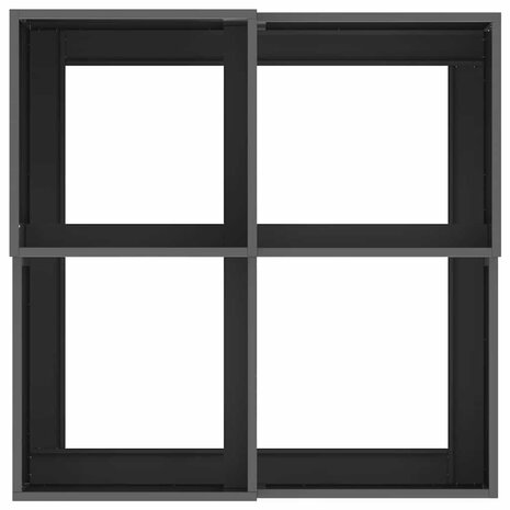 Tuin Bloempot Zwart 80 x 80 x 48 cm Staal
