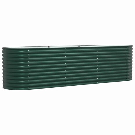Verhoogde plantenbak Groen 320 x 80 x 81 cm Staal