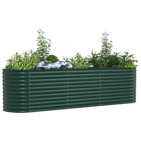 Verhoogde plantenbak Groen 320 x 80 x 81 cm Staal